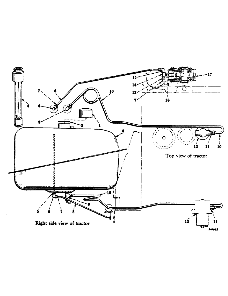 Схема запчастей Case IH 300 - (178) - CHASSIS, FUEL SYSTEM, FOR DIESEL ENGINE TRACTORS (12) - CHASSIS