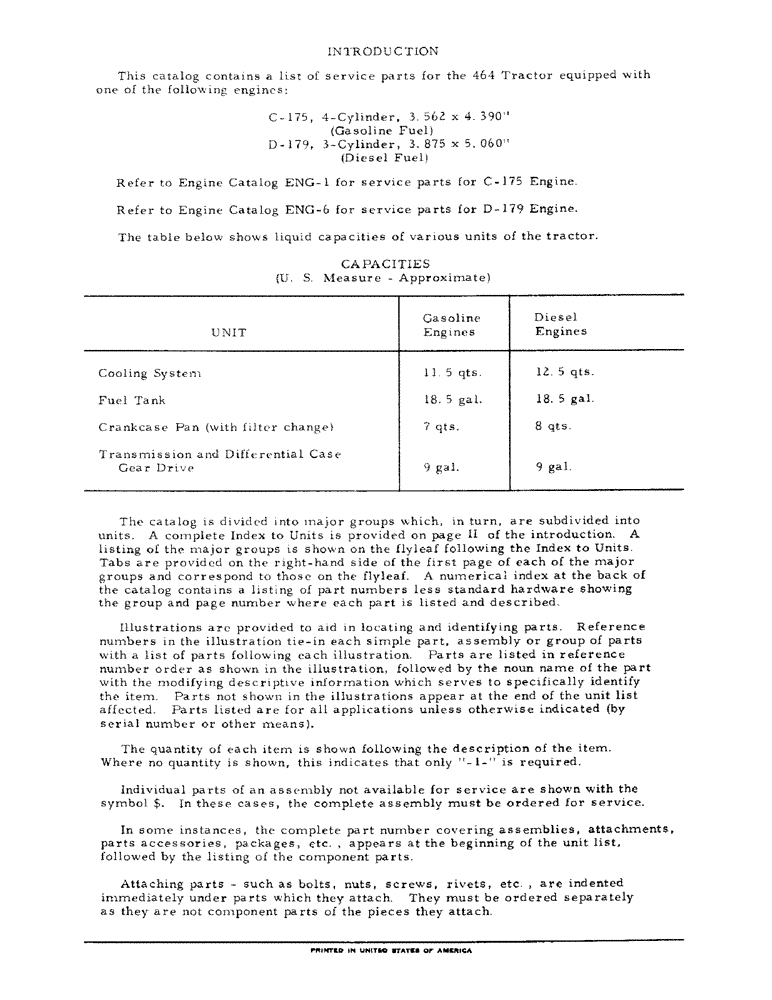 Схема запчастей Case IH 464 - (00-00) - INTRODUCTION - FLUID CAPACITIES (00) - GENERAL