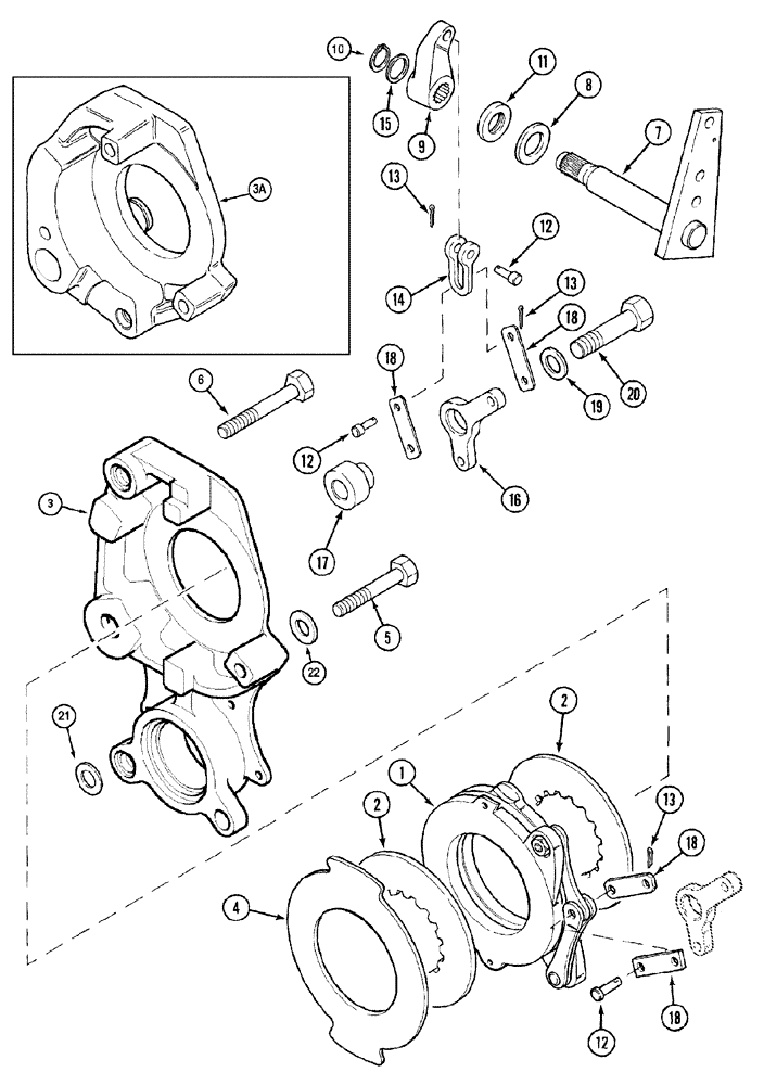 Схема запчастей Case IH MX80C - (07-01) - PARKING BRAKE (07) - BRAKES