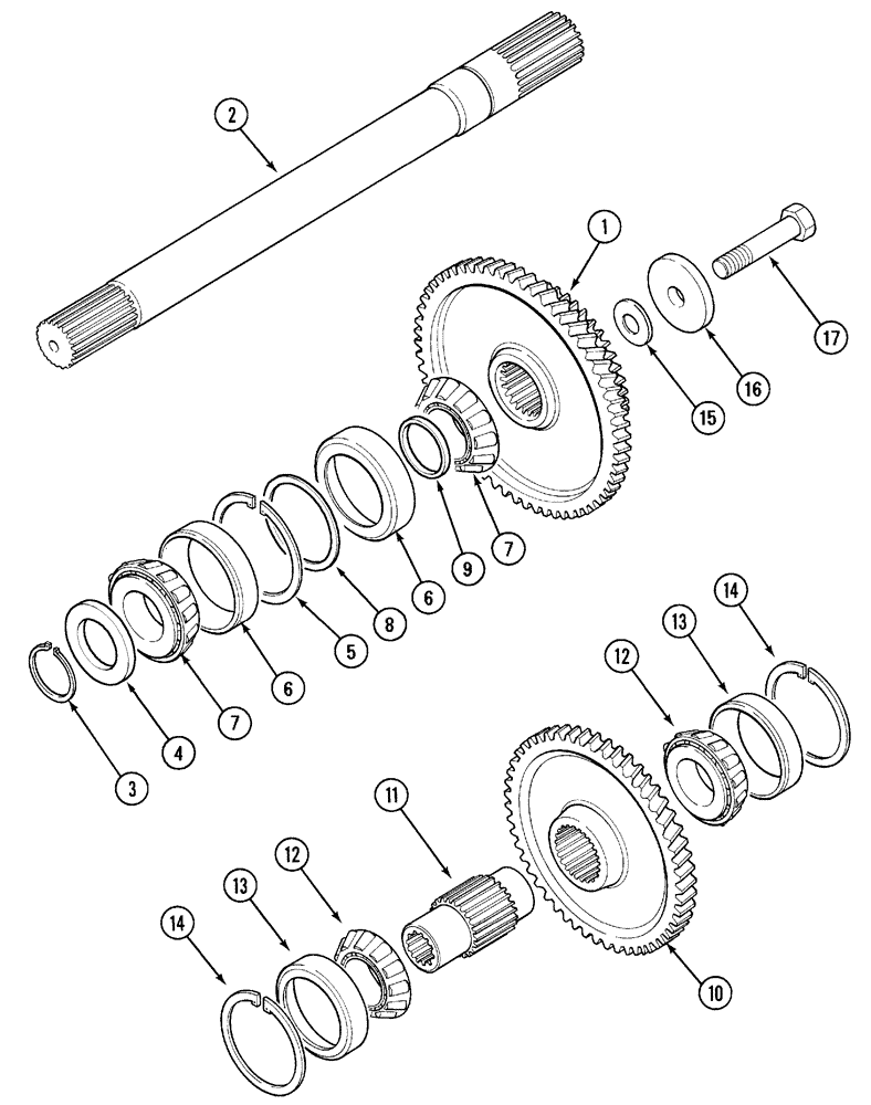 Схема запчастей Case IH MX80C - (06-22) - P.T.O. AND OIL PUMP DRIVE, TRANS NO. -JKA475119 (06) - POWER TRAIN