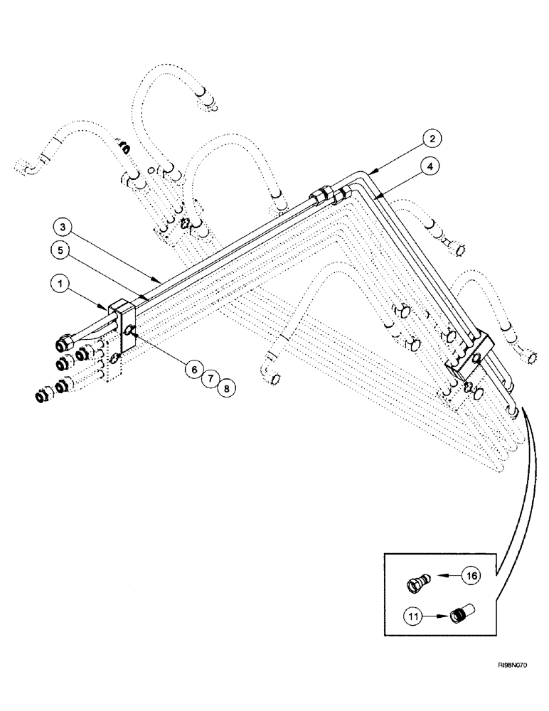 Схема запчастей Case IH L700 - (8-04) - HYDRAULICS - AUXILIARY (3 FUNCTION) (08) - HYDRAULICS