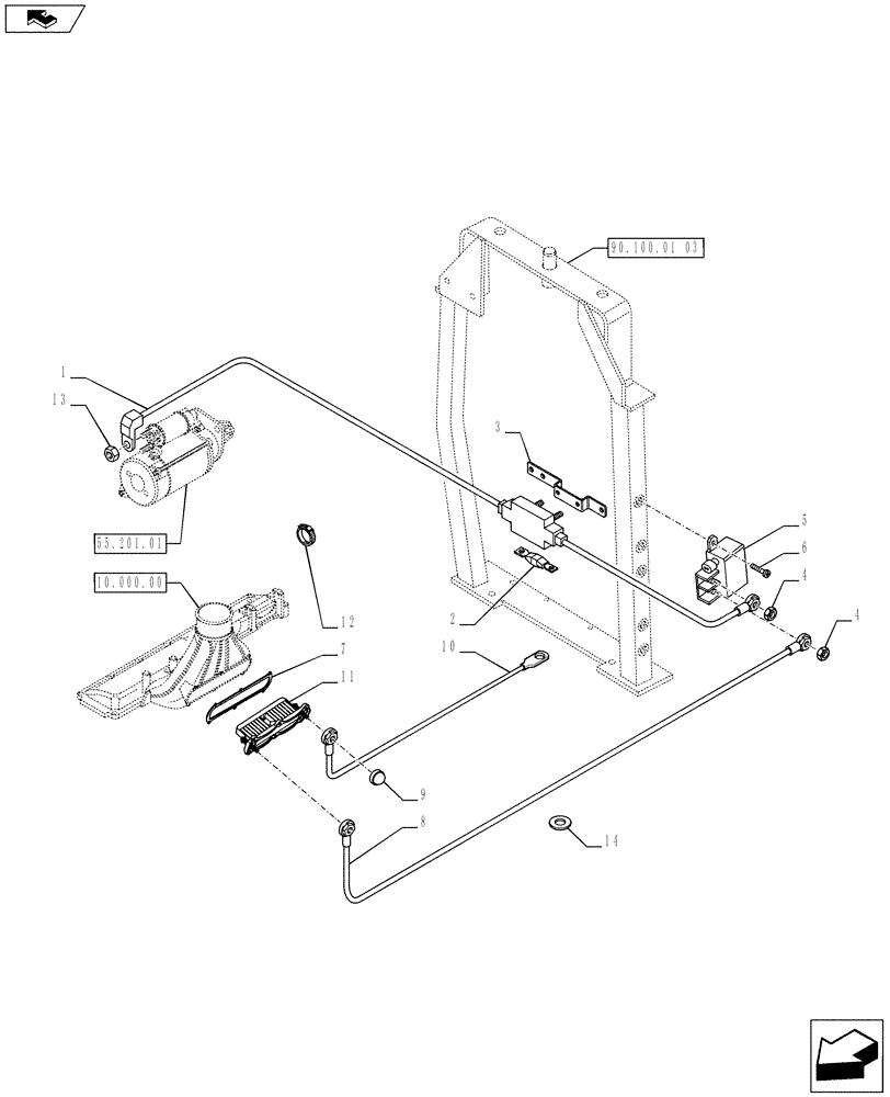 Схема запчастей Case IH PUMA 230 - (55.100.12) - GRID HEATER (VAR.729203) (55) - ELECTRICAL SYSTEMS