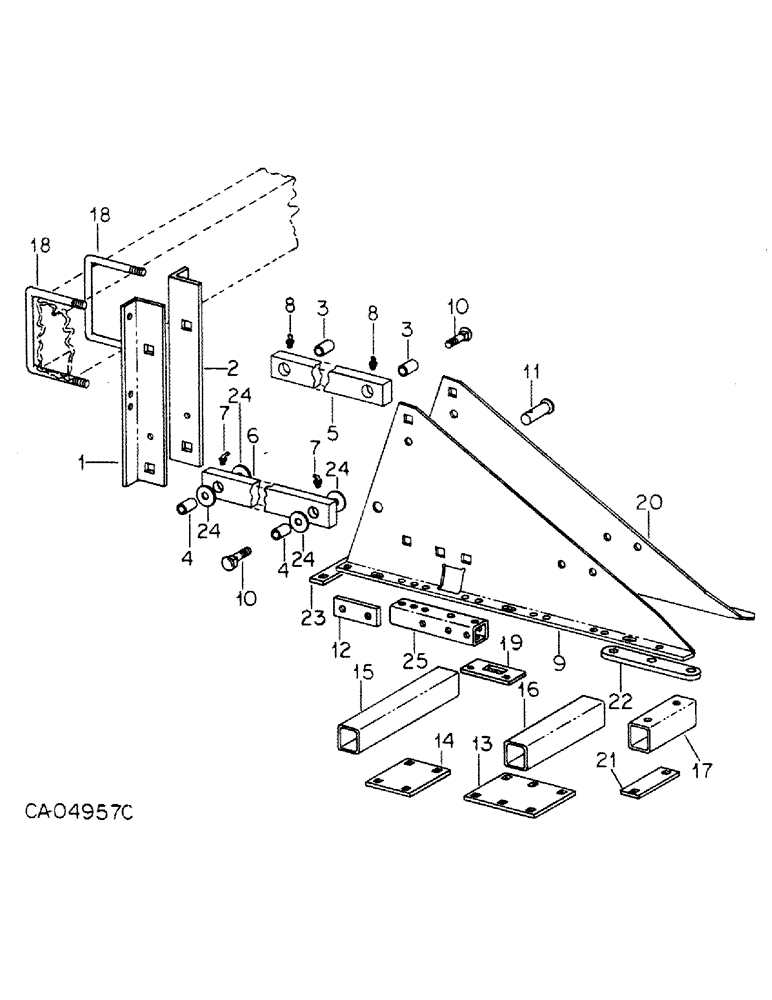 Схема запчастей Case IH 133 - (A-18) - PARALLEL LINKAGE, QUANTITIES ARE PER LINKAGE (09) - CHASSIS