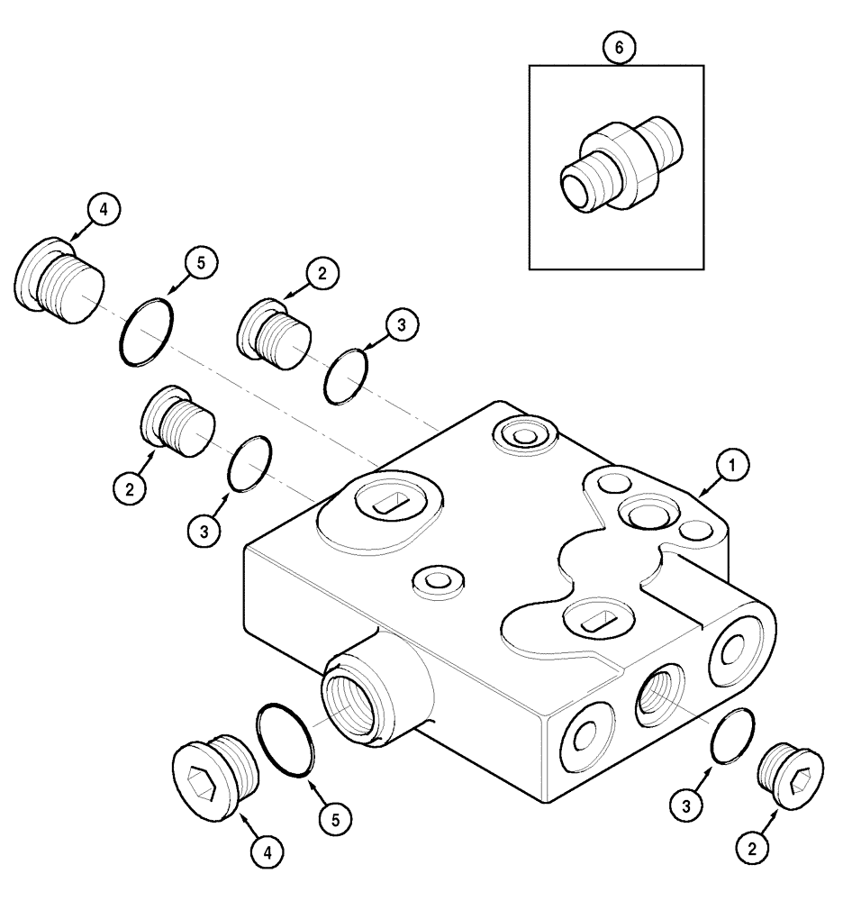 Схема запчастей Case IH MX80C - (08-19) - POWER BEYOND MANIFOLD (08) - HYDRAULICS