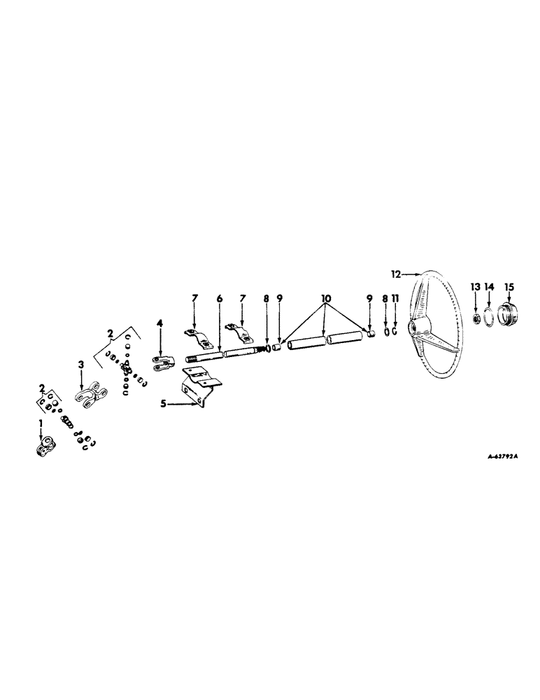 Схема запчастей Case IH 460 - (126) - STEERING MECHANISM, STEERING MECHANISM, INTERNATIONAL 460 SERIES GROVE TRACTORS Steering Mechanism