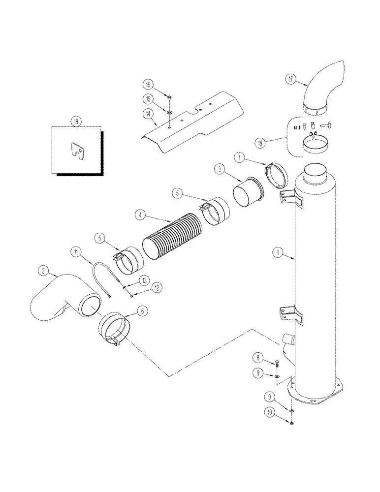 Схема запчастей Case IH STX440 - (03-02) - EXHAUST SYSTEM QUADTRAC TRACTOR (03) - FUEL SYSTEM