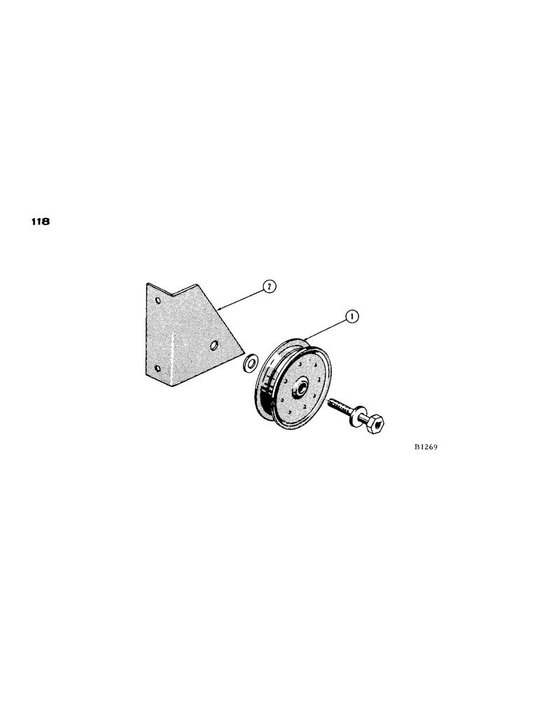 Схема запчастей Case IH 1660 - (118) - SHOE DRIVE IDLER (74) - CLEANING