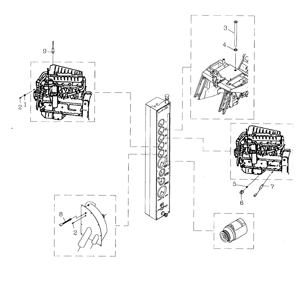 Схема запчастей Case IH 7700 - (C07[05]) - SENDERS AND SWITCHES {3306} Engine & Engine Attachments