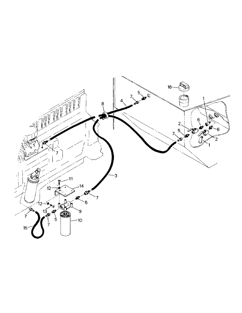 Схема запчастей Case IH KM-280 - (07-04) - FUEL SYSTEM, CAT 3406 ENGINE (02) - FUEL SYSTEM