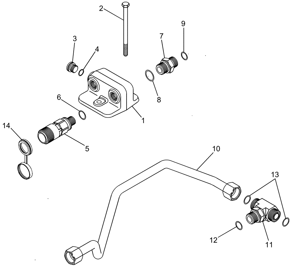 Схема запчастей Case IH MX270 - (8-040) - HYDRAULIC SYSTEM, MOTOR RETURN (08) - HYDRAULICS