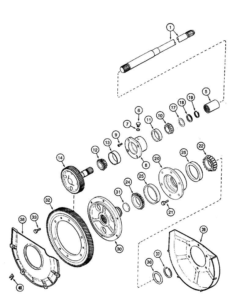 Схема запчастей Case IH 8940 - (6-084) - PTO REDUCTION GEARS (06) - POWER TRAIN