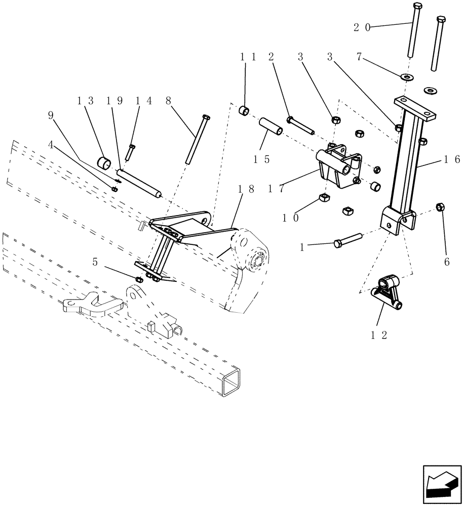 Схема запчастей Case IH 400 - (75.200.16) - GANG FRAME ADJUSTOR ASSEMBLY - WINGS (75) - SOIL PREPARATION