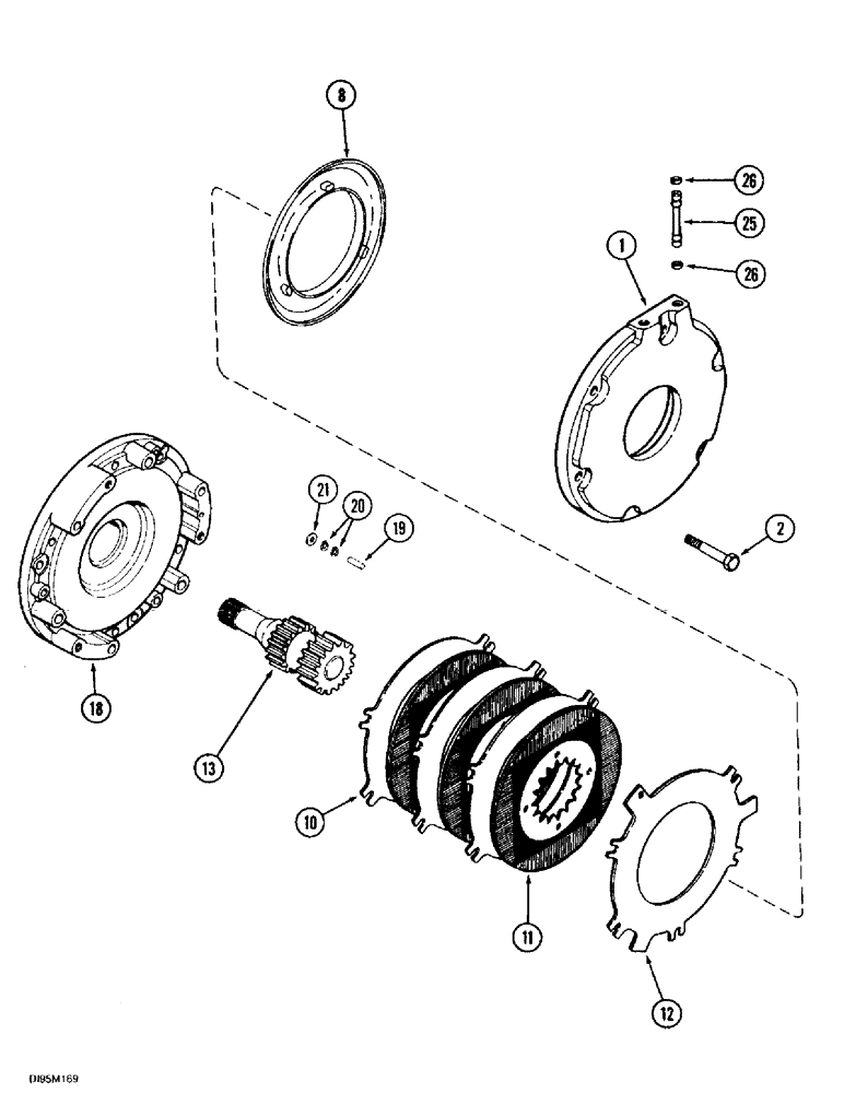 Схема запчастей Case IH MX240 - (7-006) - BRAKES, DIFFERENTIAL (07) - BRAKES