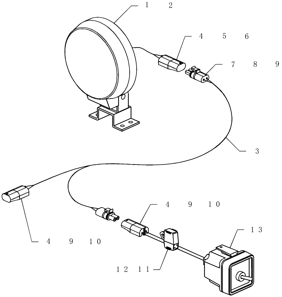 Схема запчастей Case IH 2330 - (55.404.04) - AUGER LIGHTING (55) - ELECTRICAL SYSTEMS