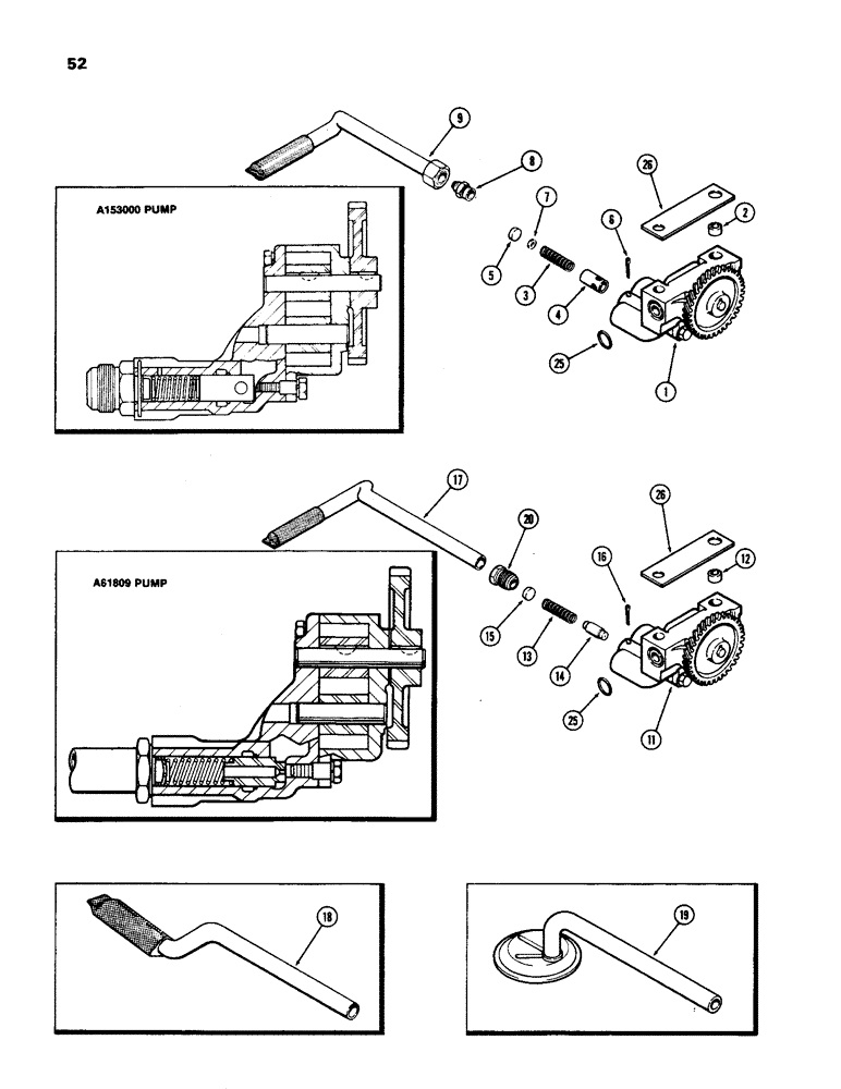 Схема запчастей Case IH 970 - (052) - OIL PUMP, (401B) DIESEL ENGINE (02) - ENGINE