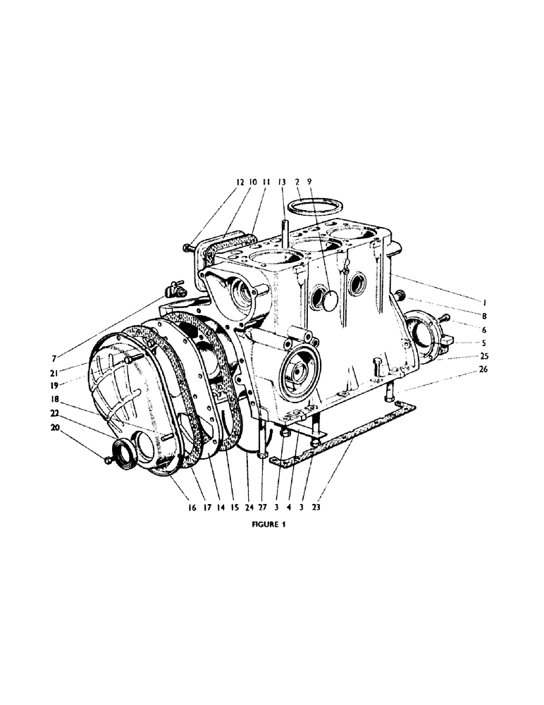 Схема запчастей Case IH 770B - (004) - CYLINDER BLOCK, SLEEVES AND COVERS (01) - ENGINE