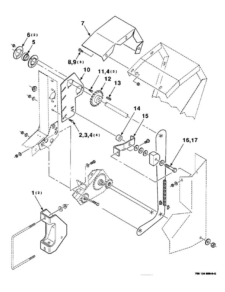 Схема запчастей Case IH 8820 - (9-032) - HAY CONDITIONER ADAPTER KIT, TO BE USED WITH HAY CONDITIONER SERIAL NUMBER HC00300 THRU HC00334 (58) - ATTACHMENTS/HEADERS