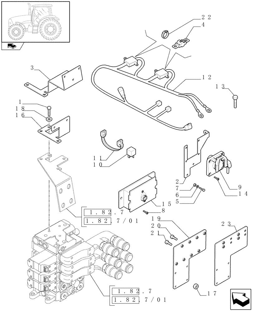 Схема запчастей Case IH PUMA 115 - (1.76.0) - ISO BUS MOUNTING (VAR.330079-331761-332761-334761-336761-337761) (06) - ELECTRICAL SYSTEMS