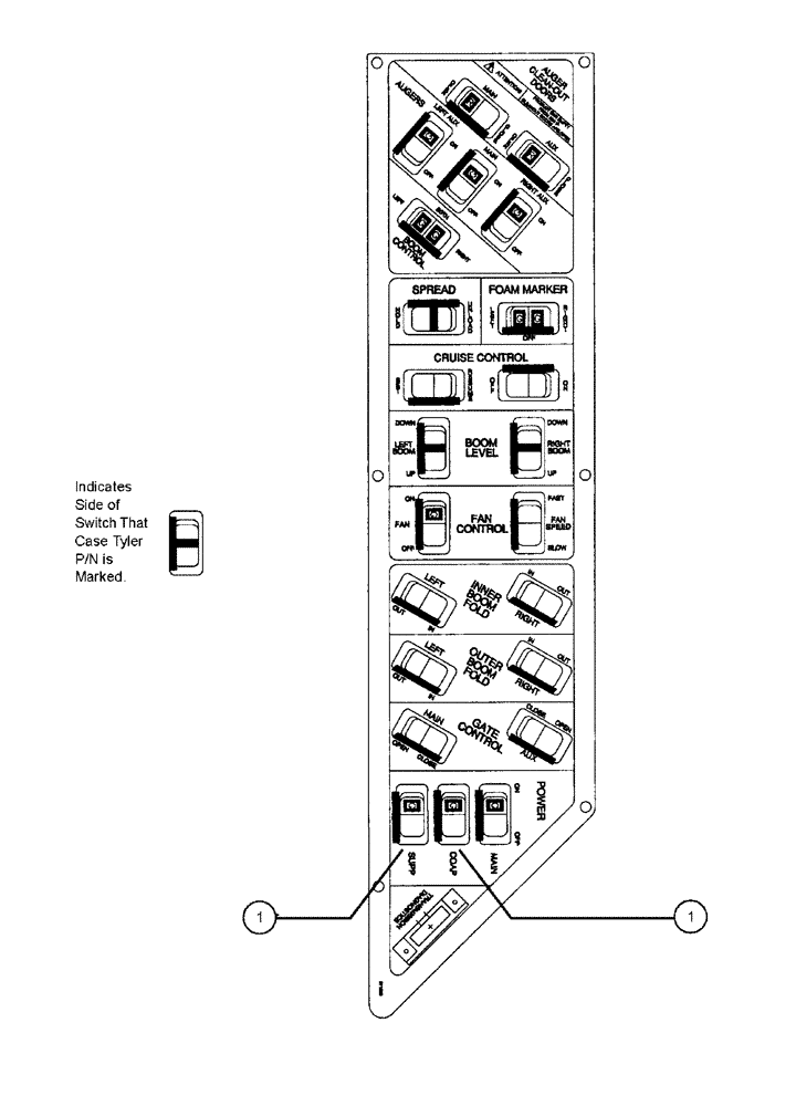 Схема запчастей Case IH 438 - (05-004) - ELECTRIC GROUP TRIPLE BIN Bin Group