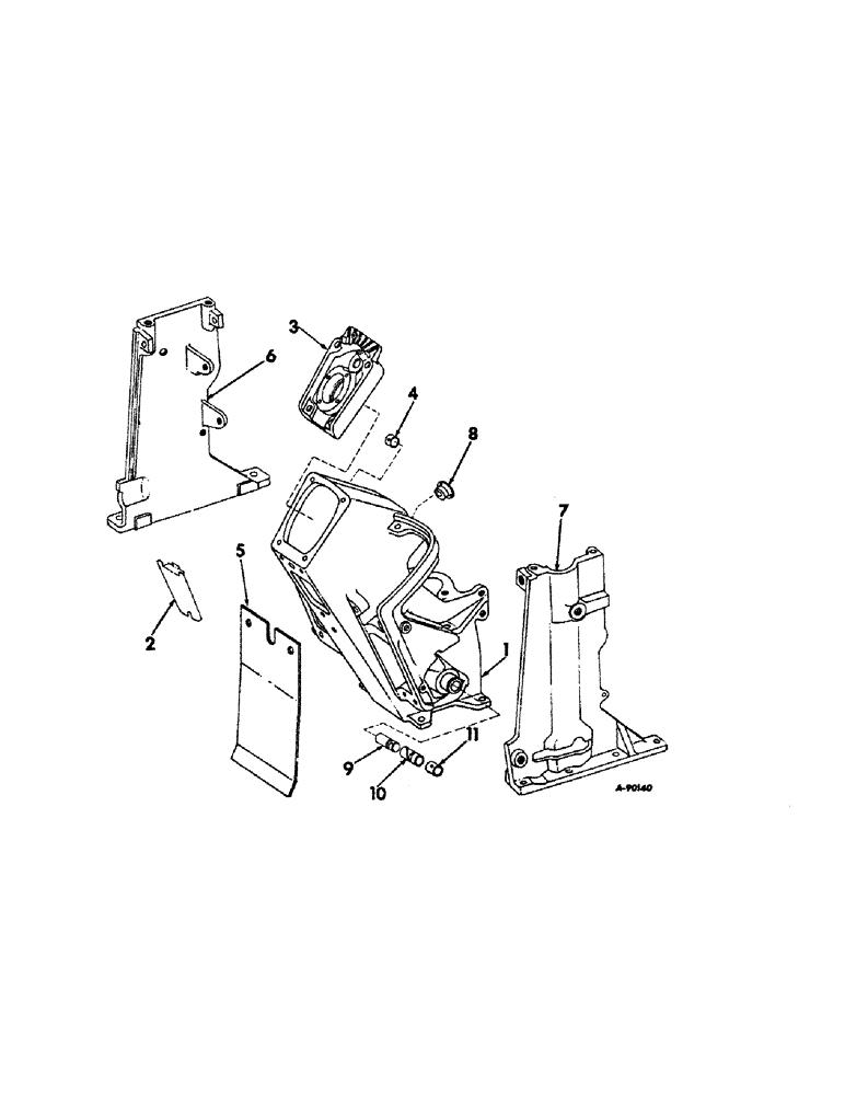 Схема запчастей Case IH 1456 - (13-06) - SUPERSTRUCTURE, STEERING AND GEAR SELECTOR SUPPORTS (05) - SUPERSTRUCTURE