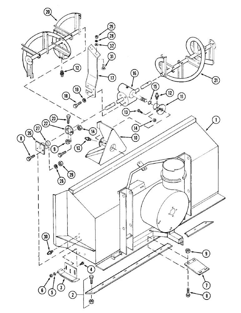 Схема запчастей Case IH C100 - (34) - AUGER HOUSING 