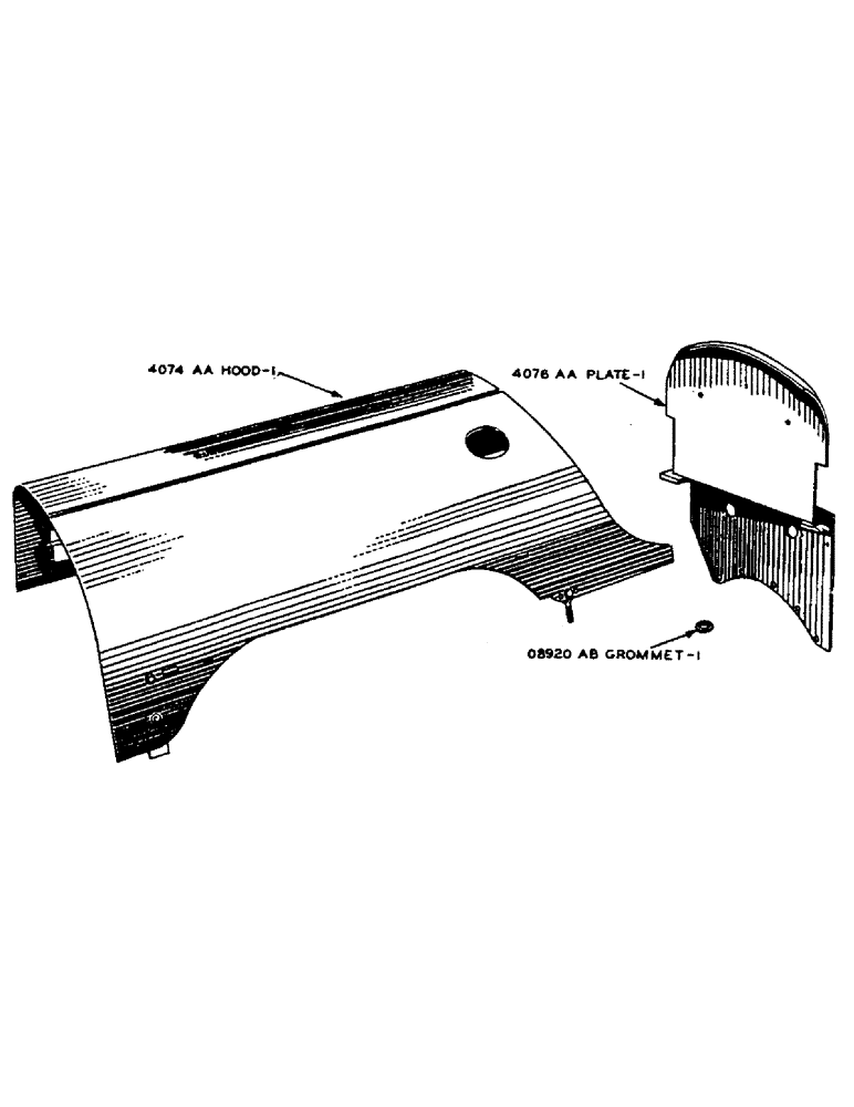 Схема запчастей Case IH DV-SERIES - (044) - HOOD - LP-GAS, FOR D, DC, DO, DV (02) - ENGINE