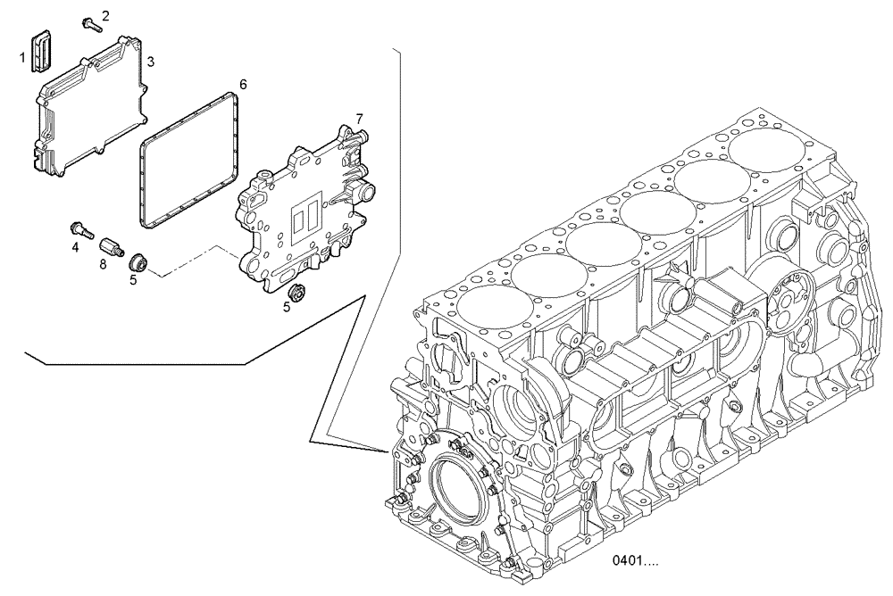 Схема запчастей Case IH F2CE9684P E008 - (1701.022) - ELECTRONIC CONTROL UNIT 