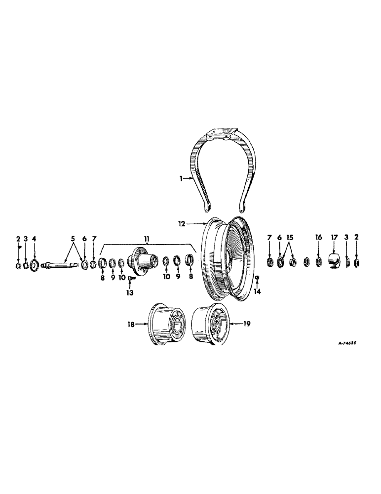 Схема запчастей Case IH 2706 - (L-03) - WHEELS AND WHEEL WEIGHTS, SINGLE FRONT WHEEL, FARMALL TRACTORS EXCEPT HI-CLEAR Wheels & Wheel Weights