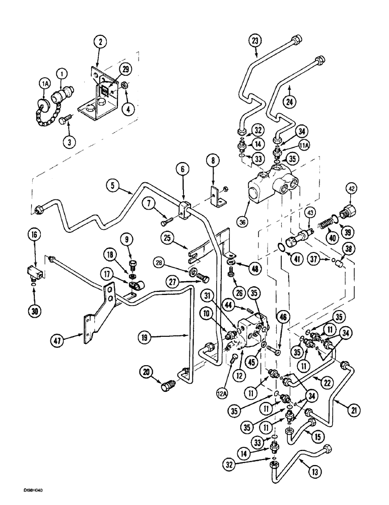 Схема запчастей Case IH 5150 - (7-16) - TRAILER BRAKE - HYDRAULIC PIPING (07) - BRAKES