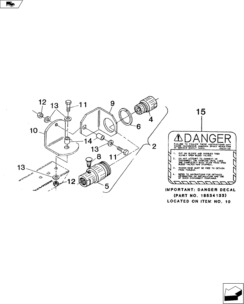 Схема запчастей Case IH 3200 - (35.850.01) - 1-1/4" QUICK COUPLER ASSEMBLY (35) - HYDRAULIC SYSTEMS