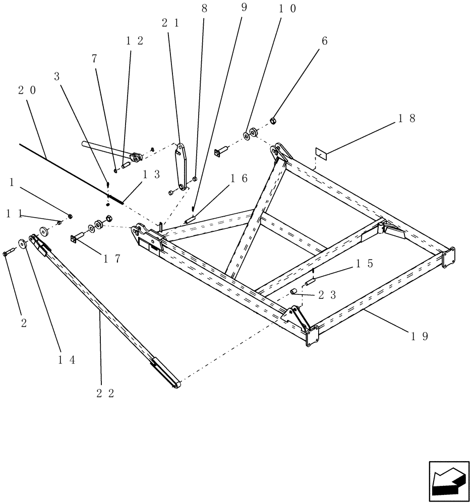 Схема запчастей Case IH PTX300 - (1.040.1) - 9 FT WING ASSEMBLY BSN CBJ0015120 (12) - FRAME