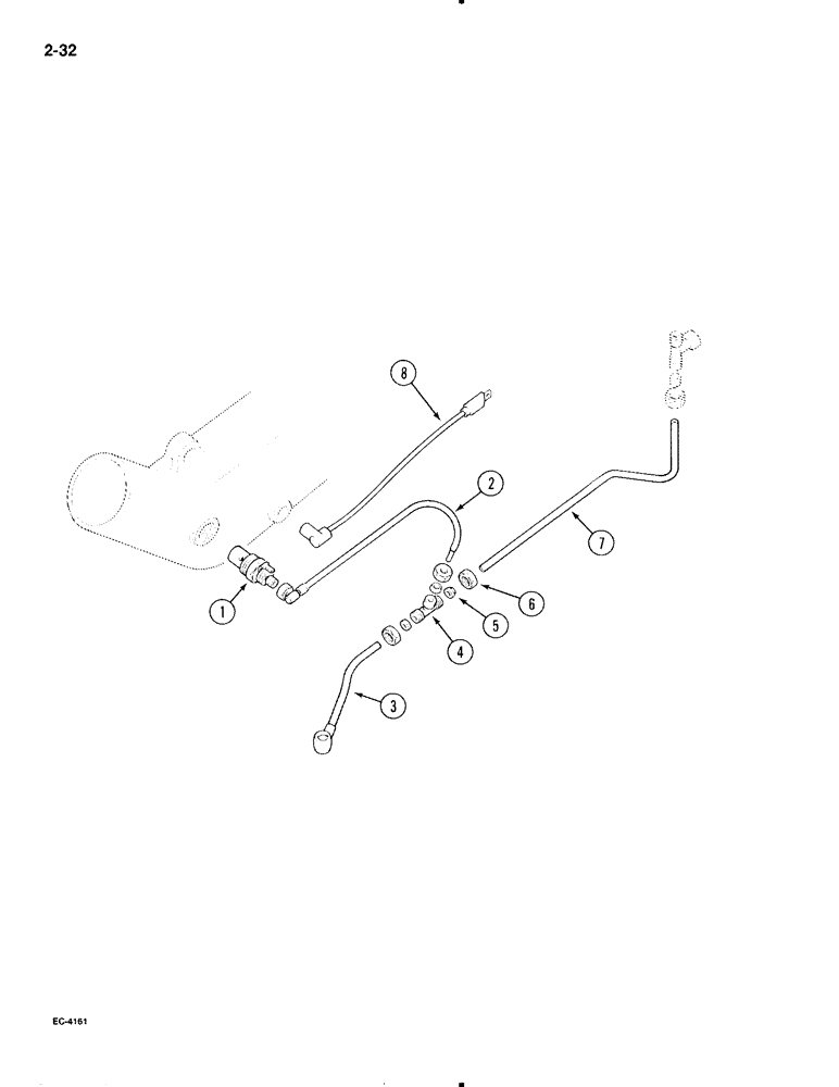 Схема запчастей Case IH 695 - (2-32) - THERMOSTART ATTACHMENT (02) - ENGINE