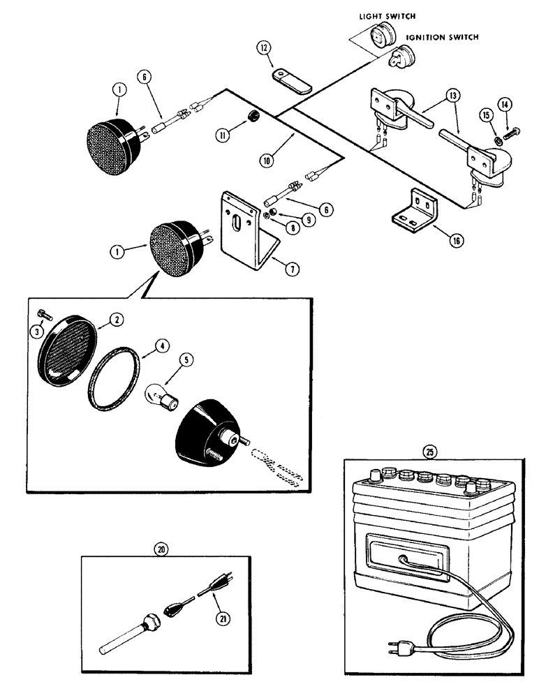 Схема запчастей Case IH 930-SERIES - (073E) - STOP AND TAIL LAMP (04) - ELECTRICAL SYSTEMS