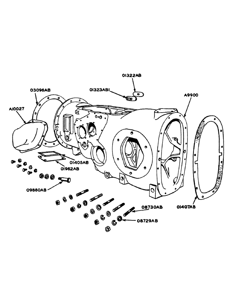 Схема запчастей Case IH 600-SERIES - (075) - TRANSMISSION CASE (06) - POWER TRAIN