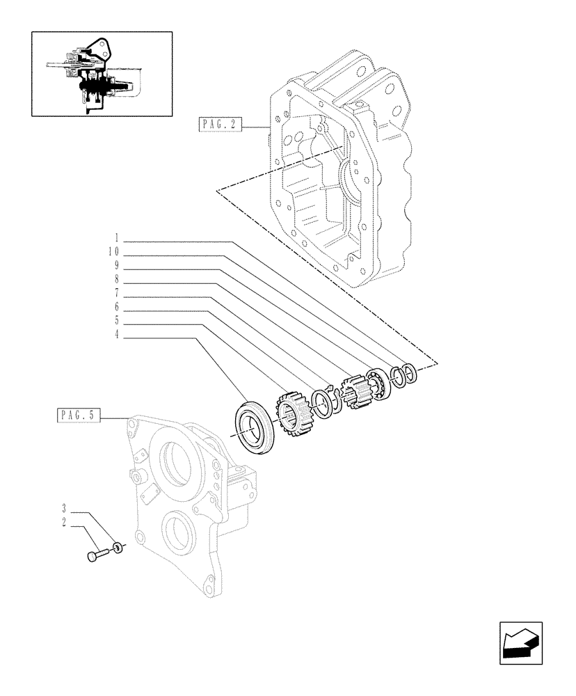 Схема запчастей Case IH MXM190 - (1.80.1/01[03]) - POWER TAKE-OFF 750/1000 RPM (07) - HYDRAULIC SYSTEM