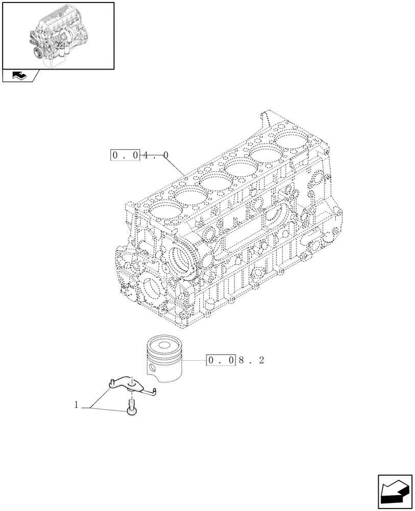 Схема запчастей Case IH F3AE0684P E909 - (0.04.14) - CYLINDER BARREL LUBRICATION NOZZLE (99483075) 