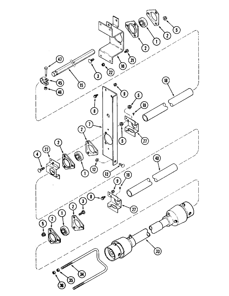 Схема запчастей Case IH 1020 - (9B-22) - KNIFE JACKSHAFT DRIVE, 30.0 FOOT HEADER (09) - CHASSIS/ATTACHMENTS