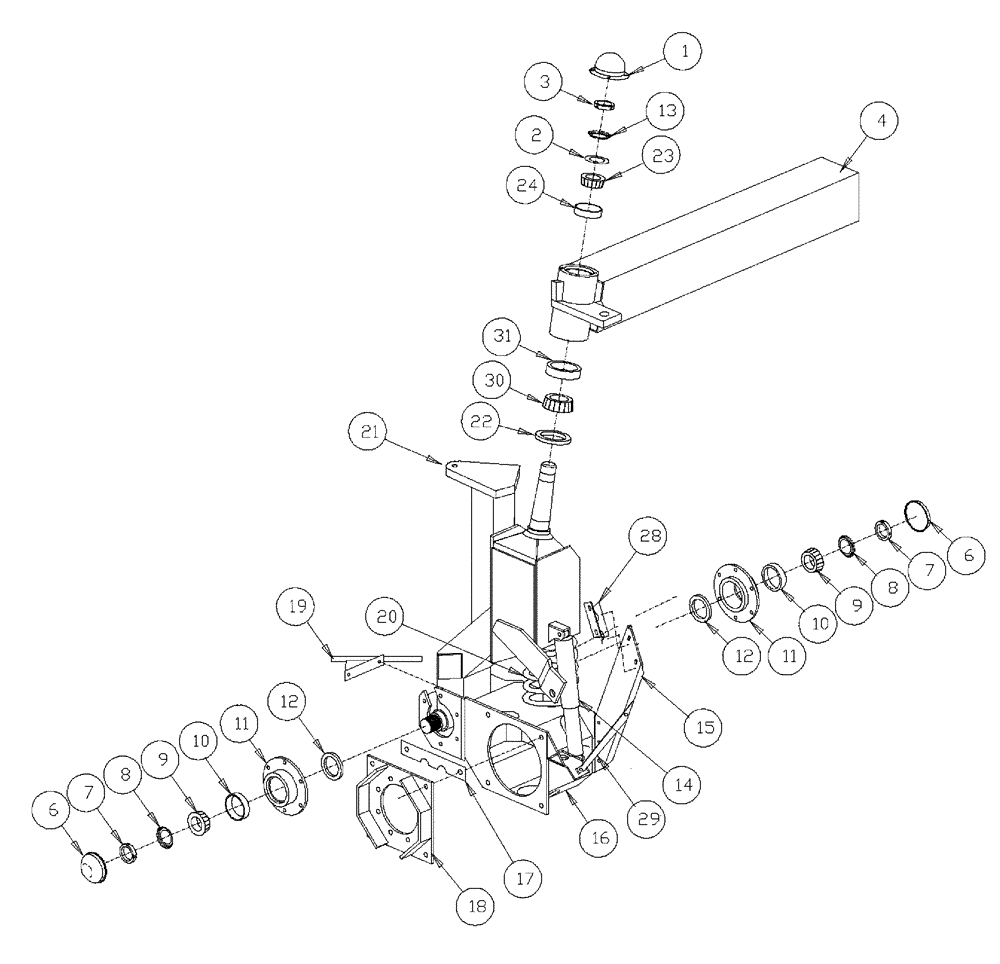 Схема запчастей Case IH PATRIOT WT - (04-005) - STRUT ASSEMBLY - FRONT Suspension & Frame