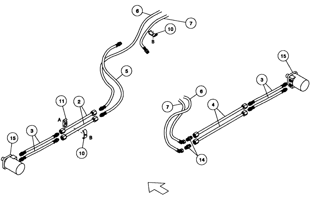 Схема запчастей Case IH 1042 - (09-02) - HYDRAULIC CIRCUIT DRAPER DRIVE 