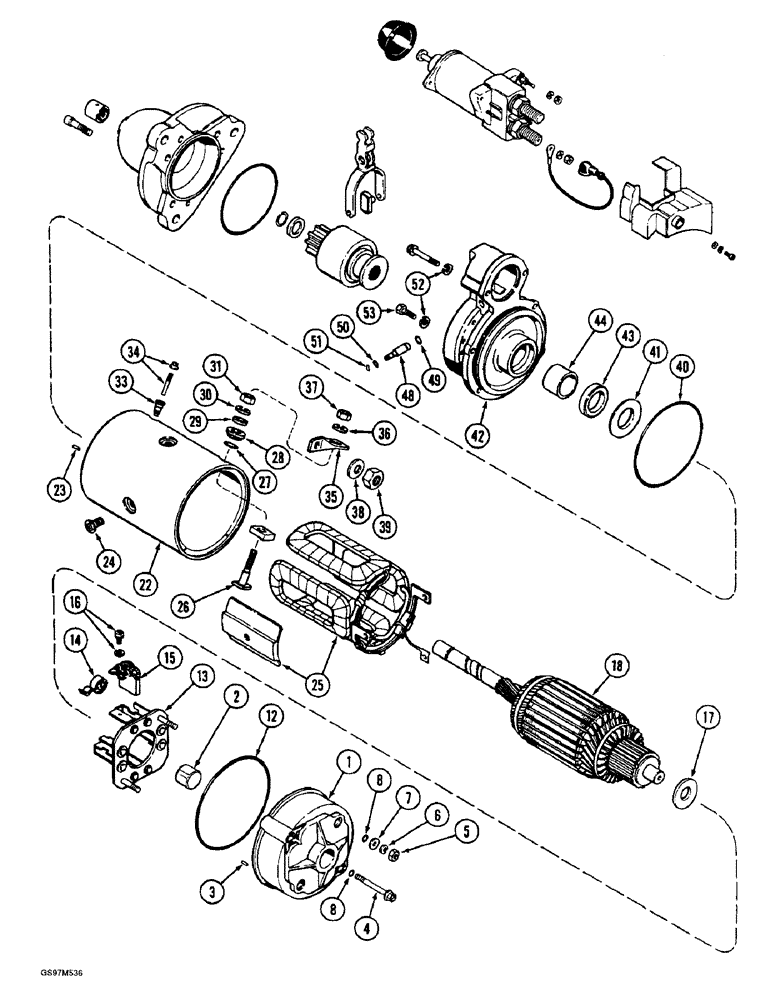 Схема запчастей Case IH 1660 - (4-70) - STARTER (06) - ELECTRICAL