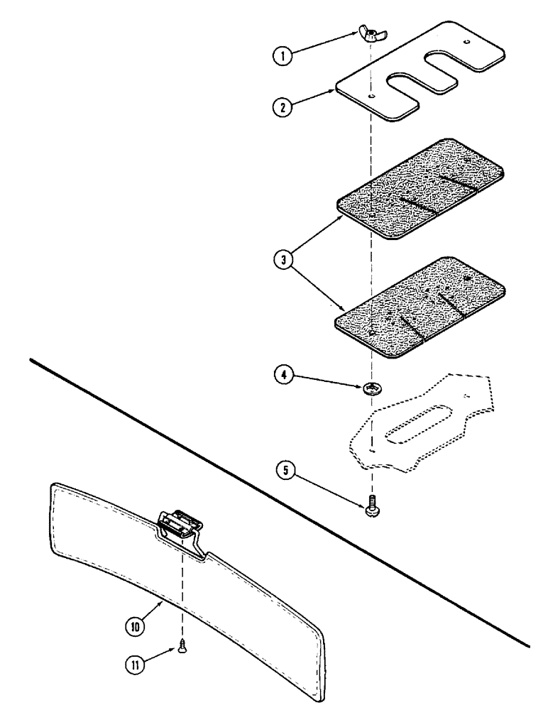 Схема запчастей Case IH 8920 - (9-084) - CAB, REAR ACCESS AND SUNVISOR KITS (09) - CHASSIS/ATTACHMENTS