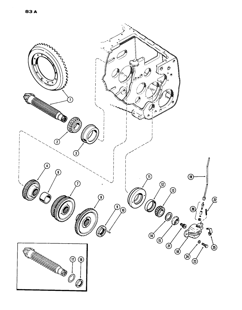 Схема запчастей Case IH 1030 - (083A) - TRANSMISSION COUNTERSHAFT (06) - POWER TRAIN