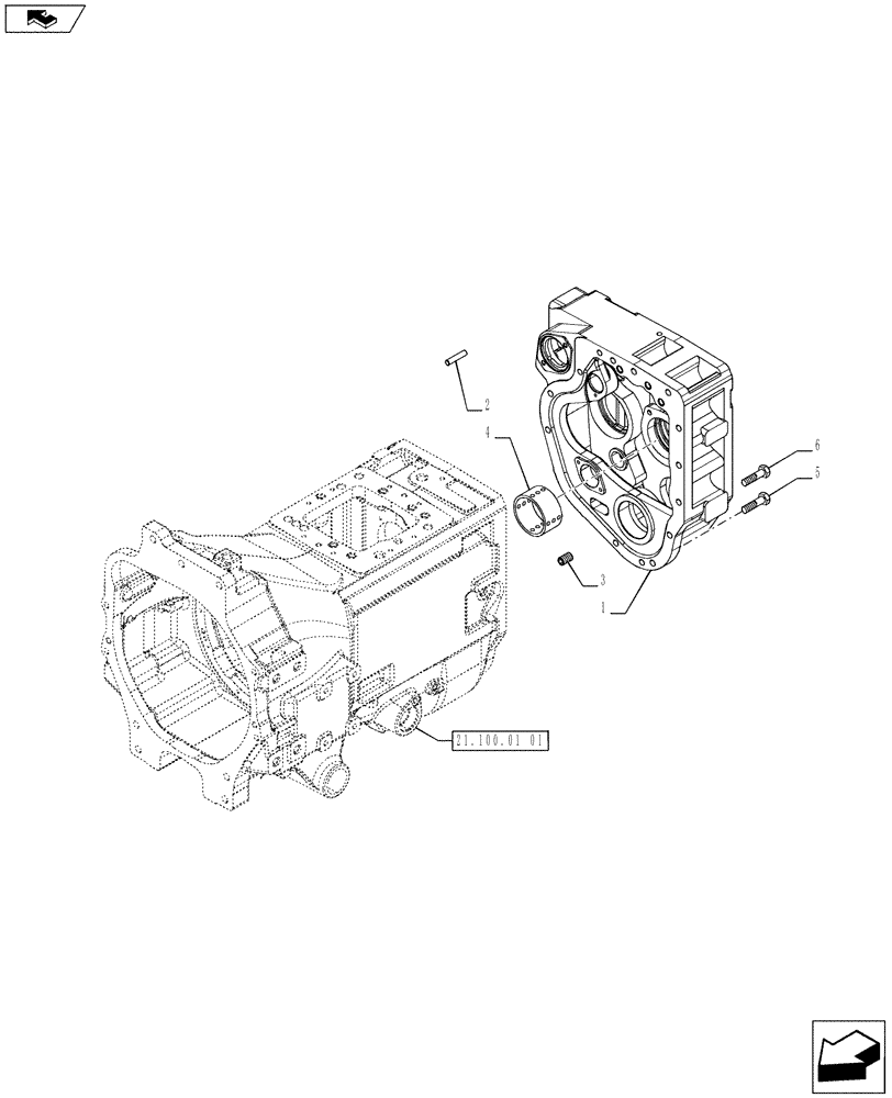 Схема запчастей Case IH PUMA 200 - (21.100.01[03]) - SPACER (21) - TRANSMISSION