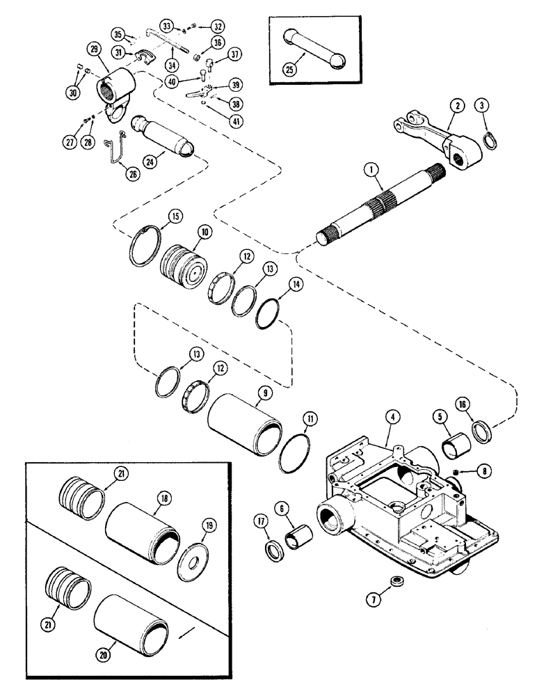 Схема запчастей Case IH 930-SERIES - (132) - ROCKSHAFT AND HOUSING (06) - POWER TRAIN