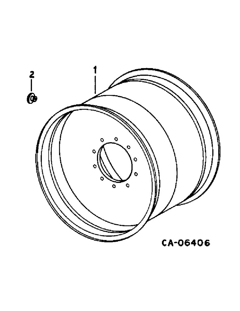 Схема запчастей Case IH 1470 - (15-01) - WHEEL AND TRACTION, MAIN AND STEERING WHEEL RIMS AND DISC Wheels & Traction