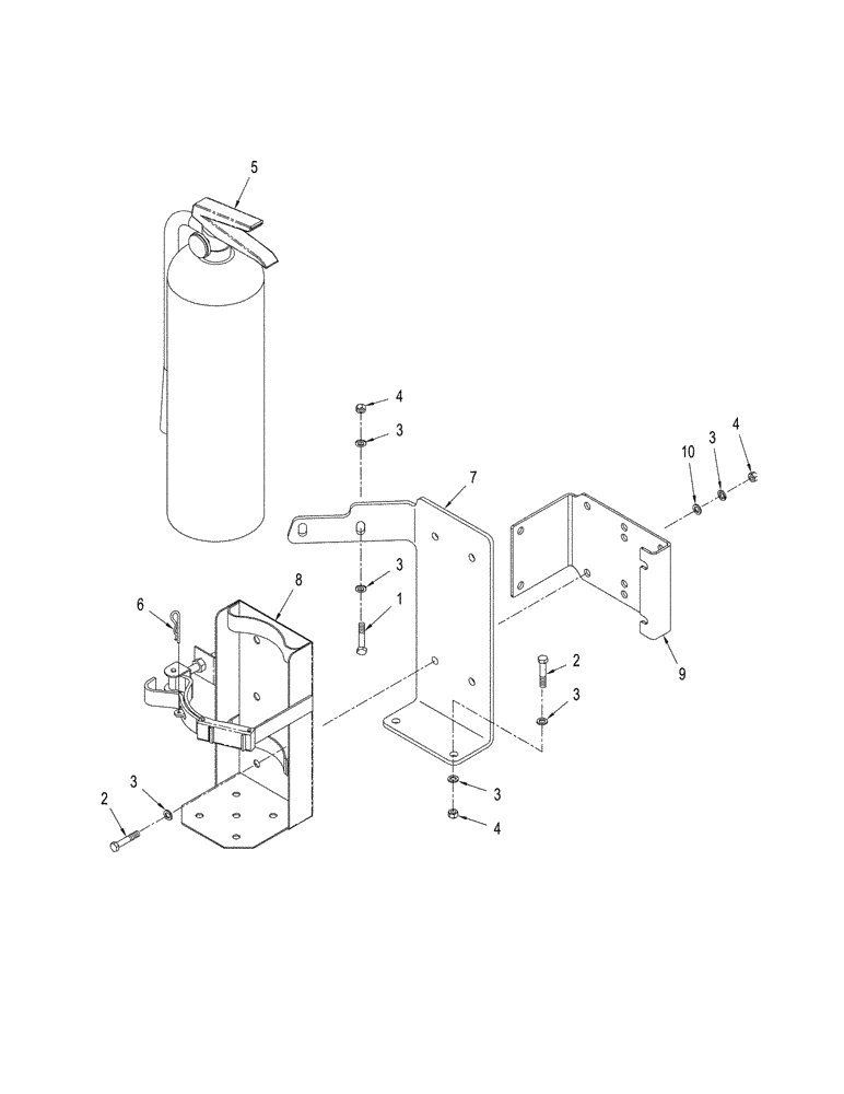 Схема запчастей Case IH STX500 - (09-61) - FIRE EXTINGUISHER (09) - CHASSIS