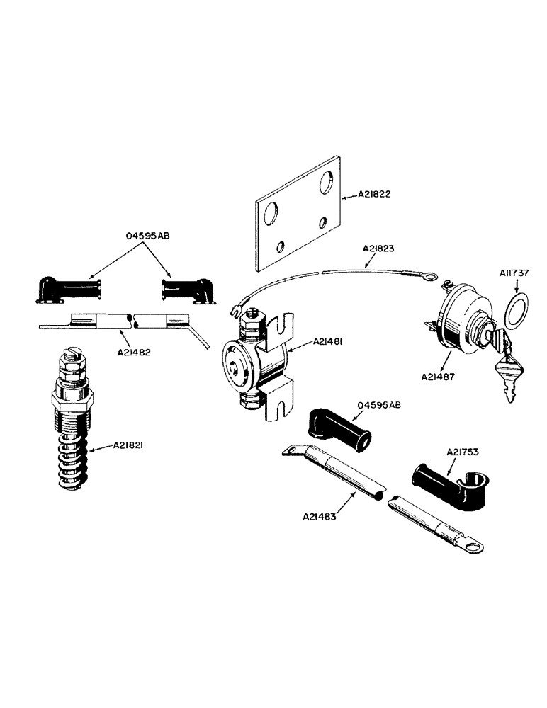 Схема запчастей Case IH 900 - (031) - DIESEL ENGINE, A21824M MANIFOLD HEATER KIT, COLD WEATHER STARTING (02) - ENGINE