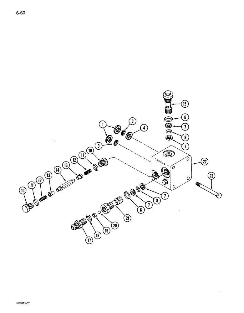 Схема запчастей Case IH 1680 - (6-060) - HYDROSTATIC MOTOR ASSEMBLY, SINGLE SPEED, RELIEF VALVE BLOCK (03) - POWER TRAIN