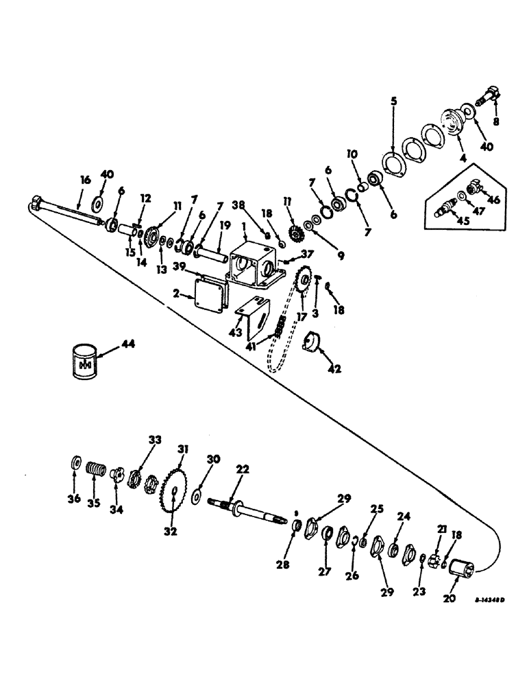 Схема запчастей Case IH 234 - (F-04) - SHELLER, SHELLER DRIVE (58) - ATTACHMENTS/HEADERS