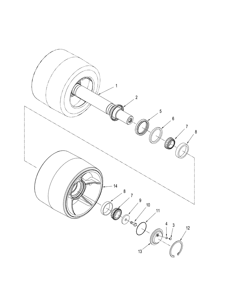 Схема запчастей Case IH STX425 - (06-12[02]) - AXLE ASSY. - ROLLER SHAFT (06) - POWER TRAIN